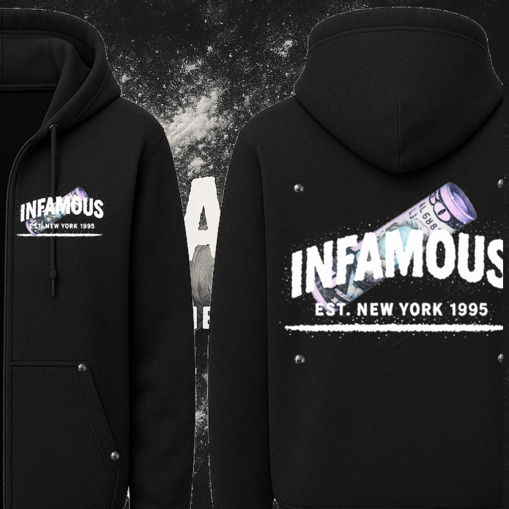Infamous White Girl Zip Hoodie